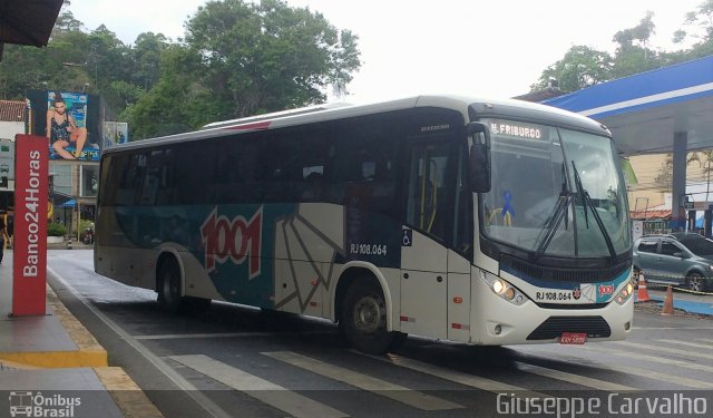 Auto Viação 1001 RJ 108.064 na cidade de Nova Friburgo, Rio de Janeiro, Brasil, por Giuseppe Carvalho. Número da foto: #5534941.