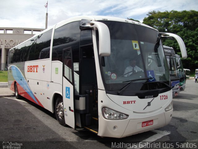 BBTT - Benfica Barueri Transporte e Turismo 1726 na cidade de São Paulo, São Paulo, Brasil, por Matheus Gabriel dos Santos. Número da foto: #5536561.