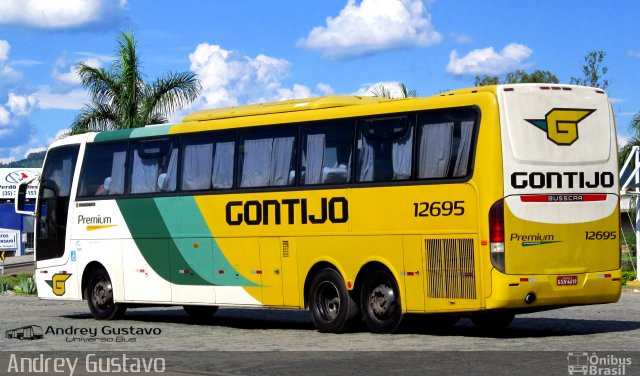 Empresa Gontijo de Transportes 12695 na cidade de Perdões, Minas Gerais, Brasil, por Andrey Gustavo. ID da foto: 5537391.