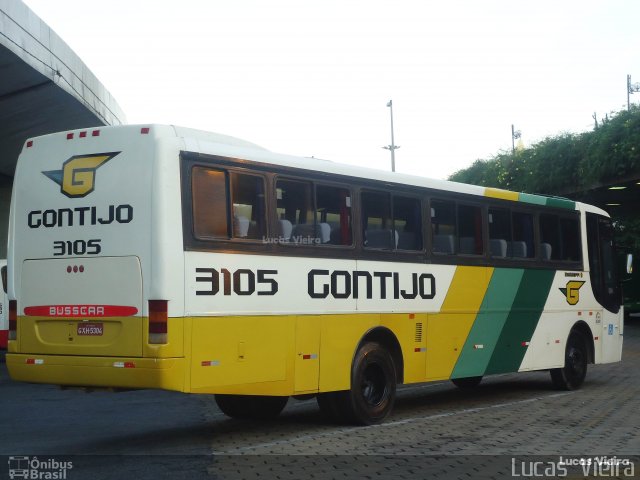 Empresa Gontijo de Transportes 3105 na cidade de Belo Horizonte, Minas Gerais, Brasil, por Lucas Vieira. ID da foto: 5537413.