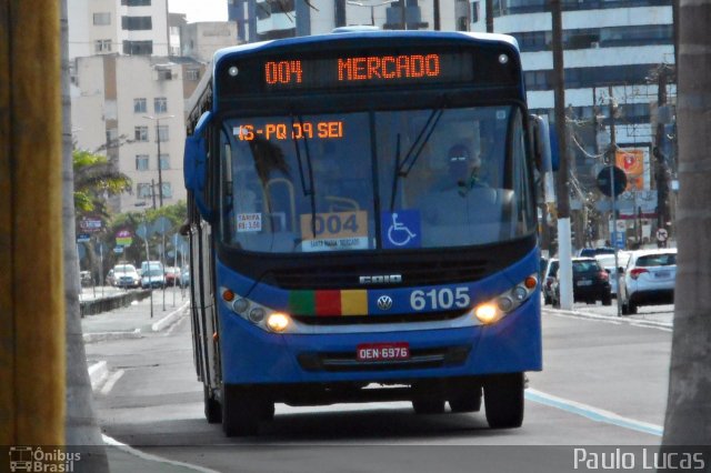 Viação Atalaia Transportes 6105 na cidade de Aracaju, Sergipe, Brasil, por Paulo Lucas. Número da foto: #5536335.