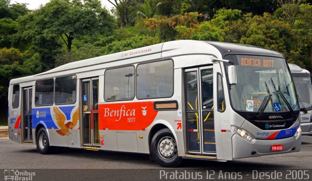 BBTT - Benfica Barueri Transporte e Turismo 5877 na cidade de São Paulo, São Paulo, Brasil, por Cristiano Soares da Silva. ID da foto: 5535632.