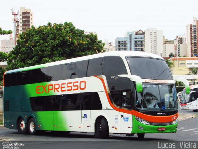 Expresso Transporte e Turismo Ltda. 3085 na cidade de Ribeirão Preto, São Paulo, Brasil, por Lucas Vieira. ID da foto: 5537397.