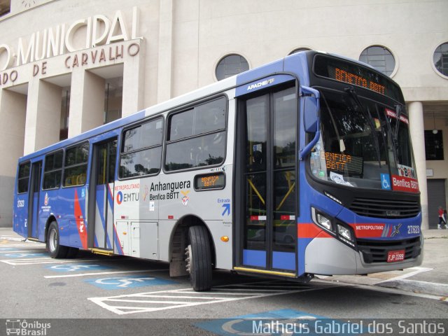 BBTT - Benfica Barueri Transporte e Turismo 27.623 na cidade de São Paulo, São Paulo, Brasil, por Matheus Gabriel dos Santos. ID da foto: 5536541.