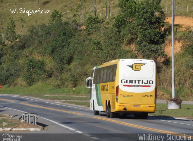 Empresa Gontijo de Transportes 12480 na cidade de Viana, Espírito Santo, Brasil, por Whitiney Siqueira. ID da foto: 5535367.