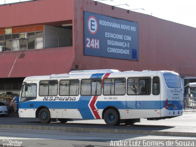 Viação Nossa Senhora da Penha RJ 188.003 na cidade de Rio de Janeiro, Rio de Janeiro, Brasil, por André Luiz Gomes de Souza. ID da foto: 5471796.