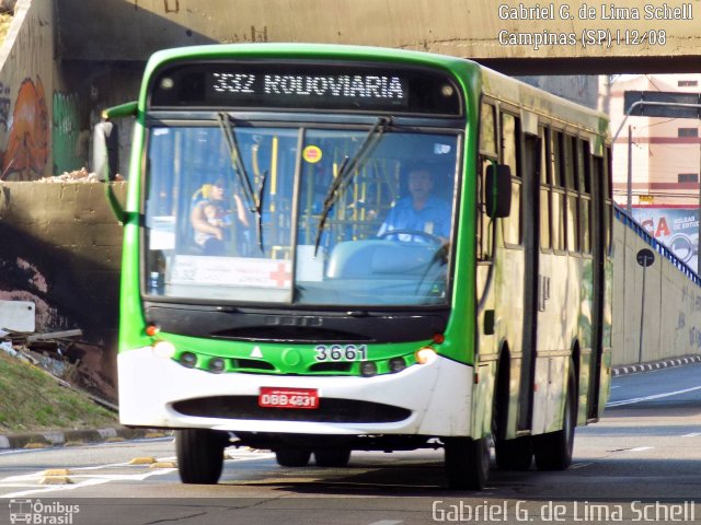 VB Transportes e Turismo 3661 na cidade de Campinas, São Paulo, Brasil, por Gabriel Giacomin de Lima. Número da foto: #5471747.