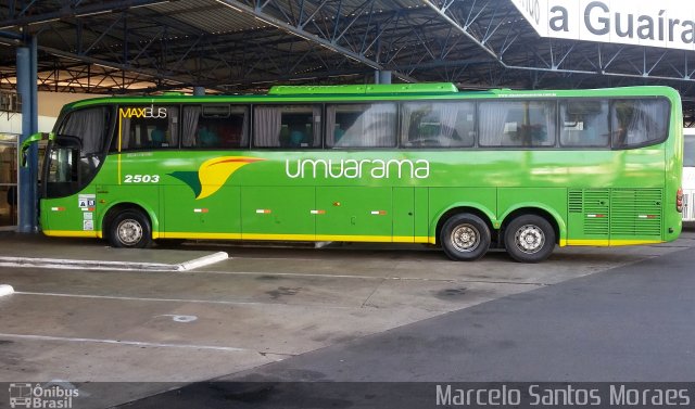 Viação Umuarama 2503 na cidade de Guaíra, Paraná, Brasil, por Marcelo Santos Moraes. ID da foto: 5471496.