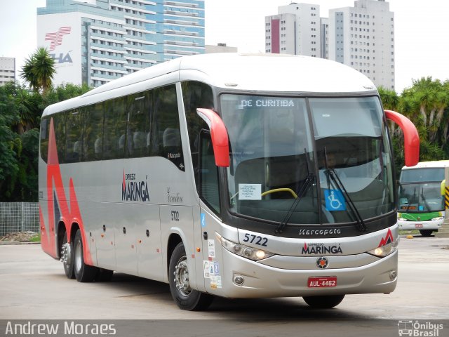 Expresso Maringá 5722 na cidade de Curitiba, Paraná, Brasil, por Andrew Moraes. ID da foto: 5470841.