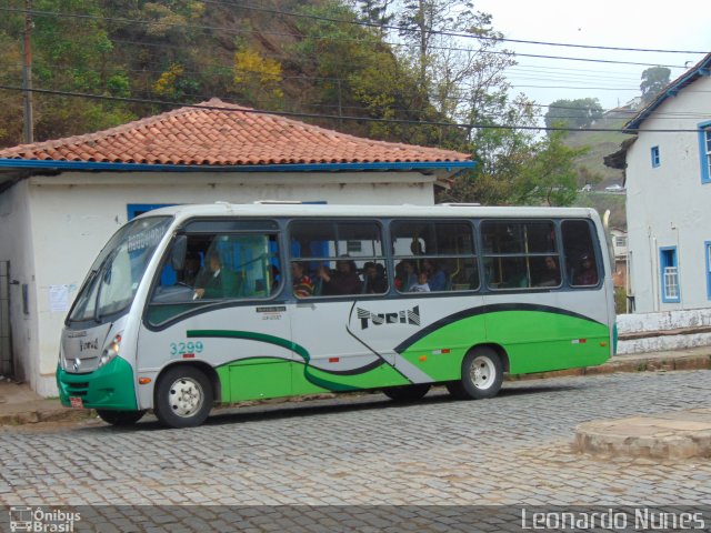 Turin Transportes 3299 na cidade de Ouro Preto, Minas Gerais, Brasil, por Leonardo J. Nunes. Número da foto: #5471037.