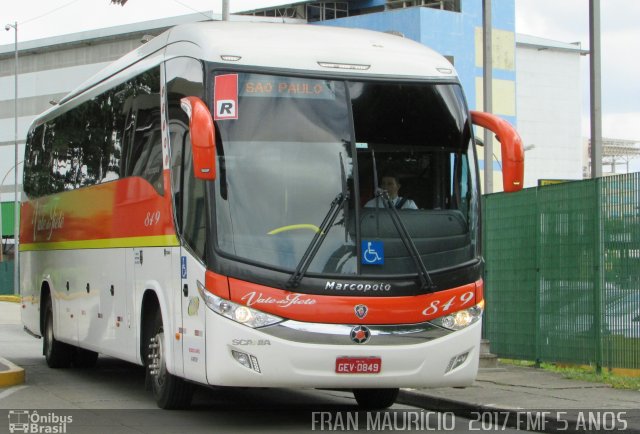 Viação Vale do Tietê 849 na cidade de São Paulo, São Paulo, Brasil, por Francisco Mauricio Freire. Número da foto: #5471641.