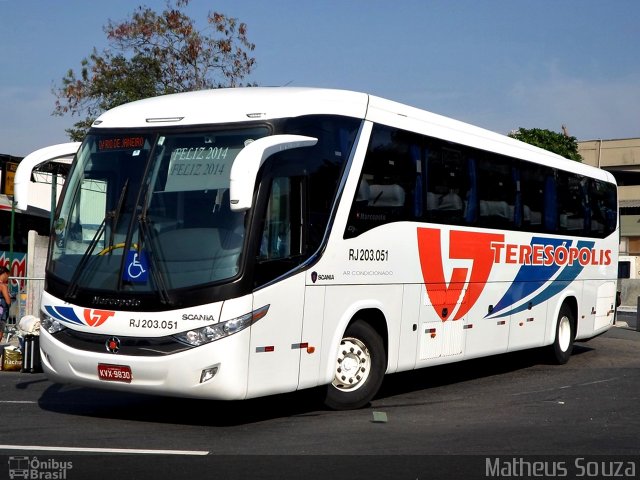 Viação Teresópolis RJ 203.051 na cidade de Rio de Janeiro, Rio de Janeiro, Brasil, por Matheus Souza. Número da foto: #5469968.