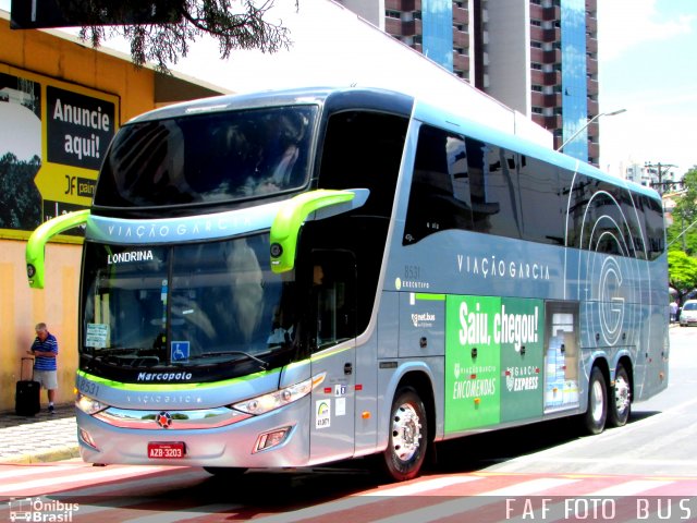 Viação Garcia 8531 na cidade de Sorocaba, São Paulo, Brasil, por Flavio Alberto Fernandes. ID da foto: 5473971.