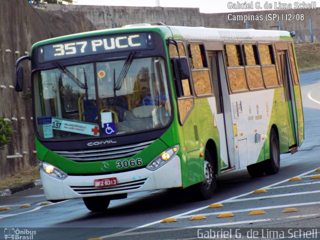 VB Transportes e Turismo 3066 na cidade de Campinas, São Paulo, Brasil, por Gabriel Giacomin de Lima. ID da foto: 5474803.