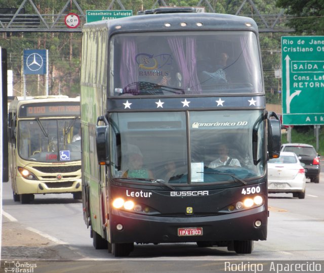 Leotur Turismo 4500 na cidade de Conselheiro Lafaiete, Minas Gerais, Brasil, por Rodrigo  Aparecido. Número da foto: #5474620.