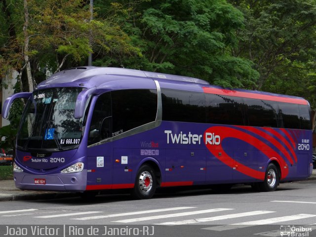 Twister Rio Transporte e Turismo 2040 na cidade de Rio de Janeiro, Rio de Janeiro, Brasil, por João Victor. ID da foto: 5473532.