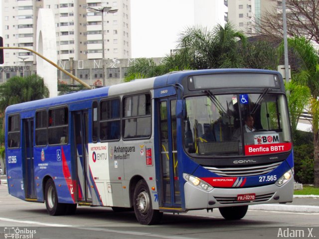 BBTT - Benfica Barueri Transporte e Turismo 27.565 na cidade de São Paulo, São Paulo, Brasil, por Adam Xavier Rodrigues Lima. Número da foto: #5473395.