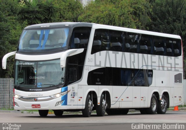 Auto Viação Catarinense 3601 na cidade de Curitiba, Paraná, Brasil, por Guilherme Bomfim. ID da foto: 5474433.