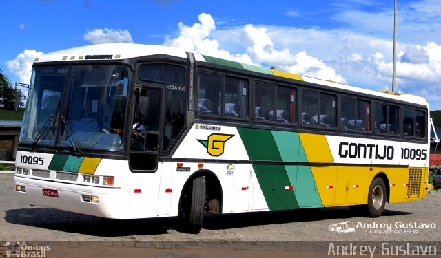 Empresa Gontijo de Transportes 10095 na cidade de Perdões, Minas Gerais, Brasil, por Andrey Gustavo. ID da foto: 5473213.