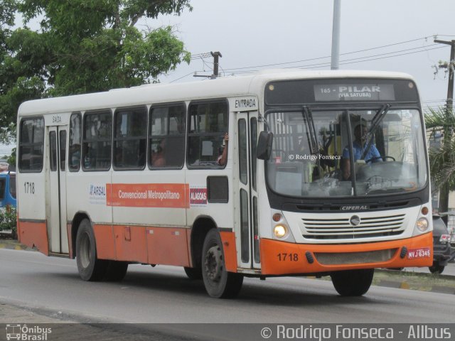 Expresso Metropolitano 1718 na cidade de Maceió, Alagoas, Brasil, por Rodrigo Fonseca. ID da foto: 5477202.