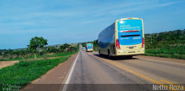 Viação Novo Horizonte 524011 na cidade de Alto Araguaia, Mato Grosso, Brasil, por Nestor dos Santos Roza. ID da foto: 5476076.