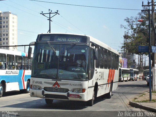 Evanil Transportes e Turismo RJ 132.078 na cidade de Nova Iguaçu, Rio de Janeiro, Brasil, por Zé Ricardo Reis. ID da foto: 5476714.