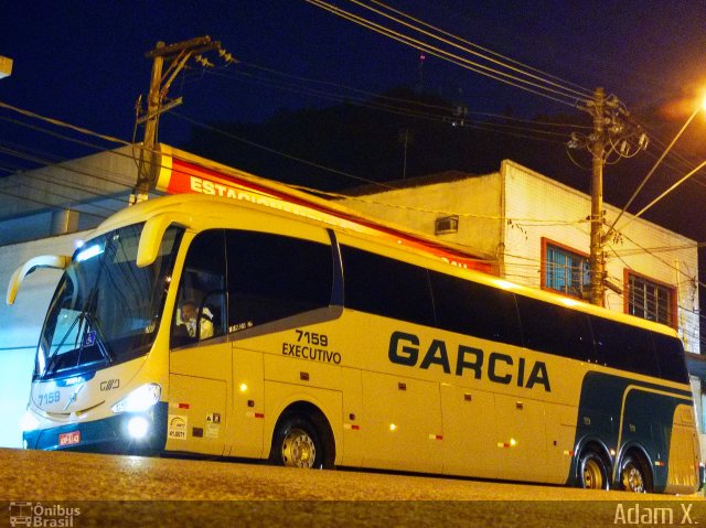 Viação Garcia 7159 na cidade de Santos, São Paulo, Brasil, por Adam Xavier Rodrigues Lima. ID da foto: 5478546.