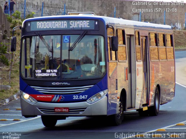 Auto Viação Ouro Verde 32.047 na cidade de Campinas, São Paulo, Brasil, por Gabriel Giacomin de Lima. ID da foto: 5478801.