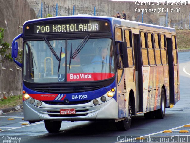 Viação Boa Vista BV-1982 na cidade de Campinas, São Paulo, Brasil, por Gabriel Giacomin de Lima. Número da foto: #5478806.