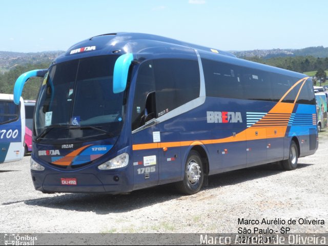 Breda Transportes e Serviços 1705 na cidade de São Paulo, São Paulo, Brasil, por Marco Aurélio de Oliveira. Número da foto: #5478580.