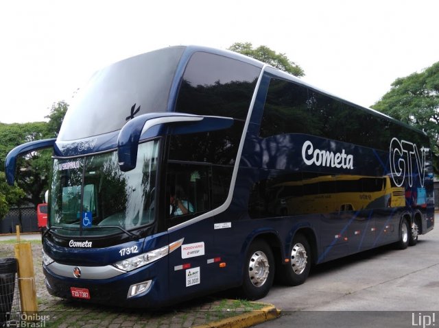 Viação Cometa 17312 na cidade de São Paulo, São Paulo, Brasil, por Felipe Vitor Paixão Vieira. ID da foto: 5478005.