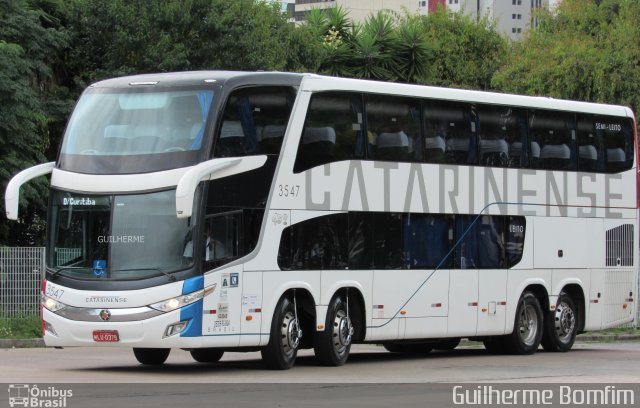 Auto Viação Catarinense 3547 na cidade de Curitiba, Paraná, Brasil, por Guilherme Bomfim. ID da foto: 5481526.