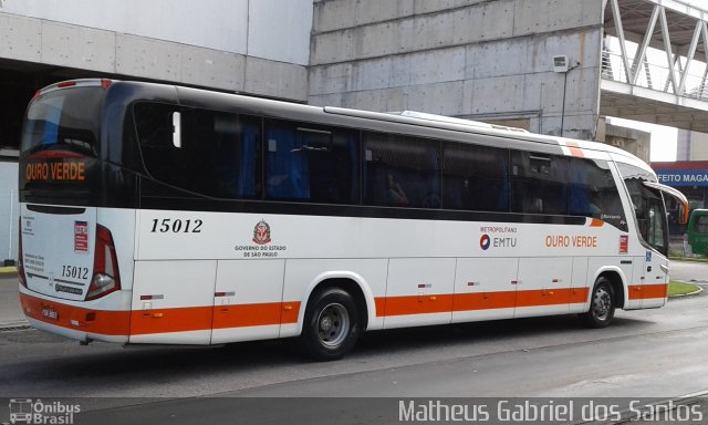 Auto Viação Ouro Verde 15012 na cidade de Campinas, São Paulo, Brasil, por Matheus Gabriel dos Santos. ID da foto: 5481774.