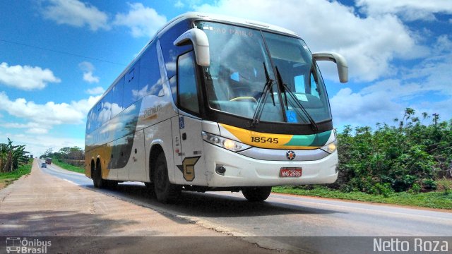 Empresa Gontijo de Transportes 18545 na cidade de Juscimeira, Mato Grosso, Brasil, por Nestor dos Santos Roza. Número da foto: #5481482.
