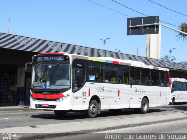 Transportes Campo Grande D53691 na cidade de Rio de Janeiro, Rio de Janeiro, Brasil, por André Luiz Gomes de Souza. ID da foto: 5482197.