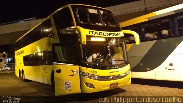 Viação Itapemirim 17507 na cidade de Belo Horizonte, Minas Gerais, Brasil, por Luis Philippe Cardoso Coelho. Número da foto: #5481683.