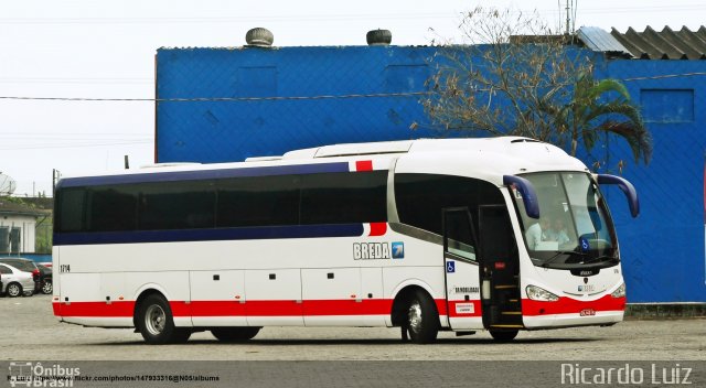 Breda Transportes e Serviços 1714 na cidade de Mongaguá, São Paulo, Brasil, por Ricardo Luiz. ID da foto: 5481071.