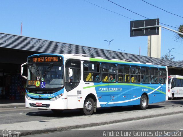 Viação Ponte Coberta RJ 190.034 na cidade de Rio de Janeiro, Rio de Janeiro, Brasil, por André Luiz Gomes de Souza. ID da foto: 5482382.