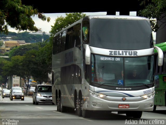 Zelitur Turismo 9090 na cidade de Belo Horizonte, Minas Gerais, Brasil, por Adão Raimundo Marcelino. ID da foto: 5484686.