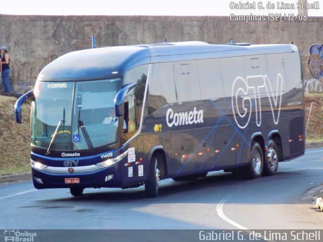 Viação Cometa 11402 na cidade de Campinas, São Paulo, Brasil, por Gabriel Giacomin de Lima. ID da foto: 5484367.