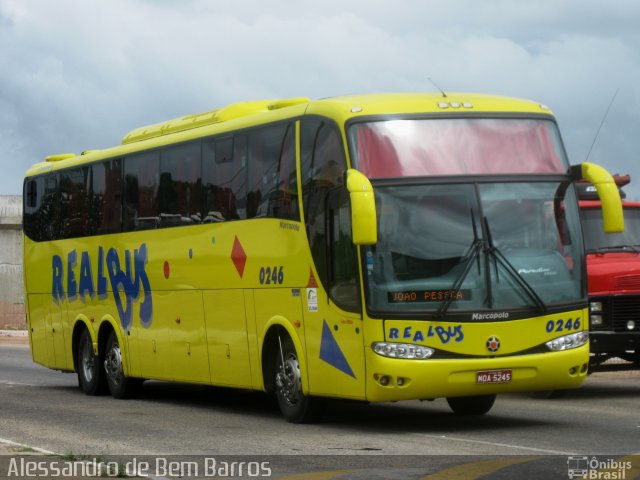 Expresso Real Bus 0246 na cidade de Campina Grande, Paraíba, Brasil, por Alessandro de Bem Barros. ID da foto: 5484626.