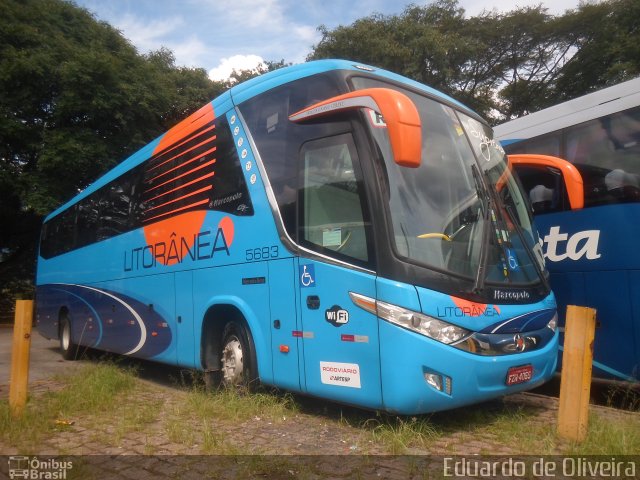 Litorânea Transportes Coletivos 5683 na cidade de São Paulo, São Paulo, Brasil, por Eduardo de Oliveira. ID da foto: 5538747.