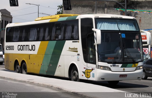 Empresa Gontijo de Transportes 12800 na cidade de Rio de Janeiro, Rio de Janeiro, Brasil, por Lucas Lima. ID da foto: 5538838.