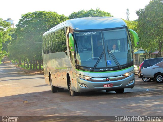 Viação Garcia 7596 na cidade de Ivaiporã, Paraná, Brasil, por Josino Vieira. Número da foto: #5539680.