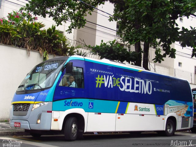 Guaiúba Transportes 151011 na cidade de Santos, São Paulo, Brasil, por Adam Xavier Rodrigues Lima. Número da foto: #5538885.
