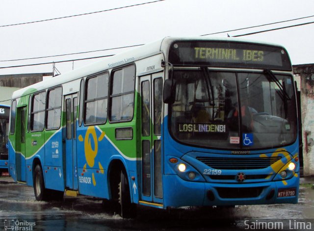 Nova Transporte 22159 na cidade de Vila Velha, Espírito Santo, Brasil, por Saimom  Lima. Número da foto: #5539054.