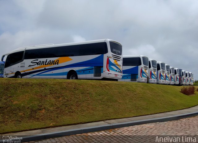 Empresas de Transportes Santana e São Paulo Frota na cidade de Camaçari, Bahia, Brasil, por Aneivan Lima. ID da foto: 5538823.