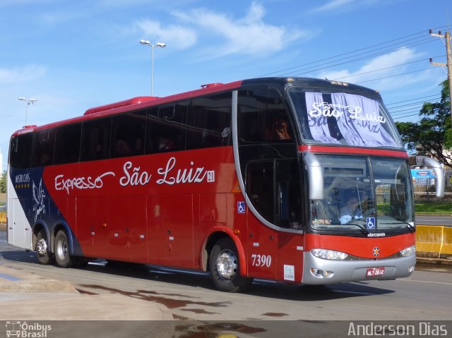 Expresso São Luiz 7390 na cidade de Taguatinga, Distrito Federal, Brasil, por Anderson Dias. ID da foto: 5540164.