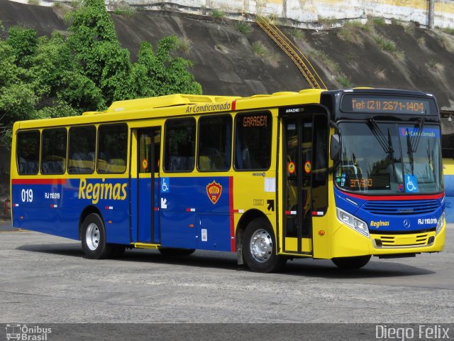 Auto Viação Reginas RJ 110.019 na cidade de Duque de Caxias, Rio de Janeiro, Brasil, por Diego Félix de Araujo. Número da foto: #5539535.