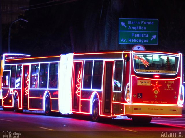 Express Transportes Urbanos Ltda 4 8891 na cidade de São Paulo, São Paulo, Brasil, por Adam Xavier Rodrigues Lima. ID da foto: 5563440.